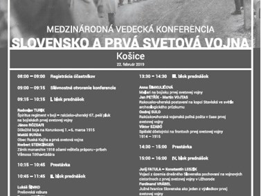 Program konference v Košicích
