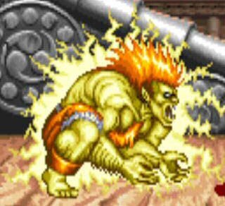 Blanka, oblíbená postava Lukase Blinky ze hry Street Fighter 2, kterou v minulosti s radostí hrál.