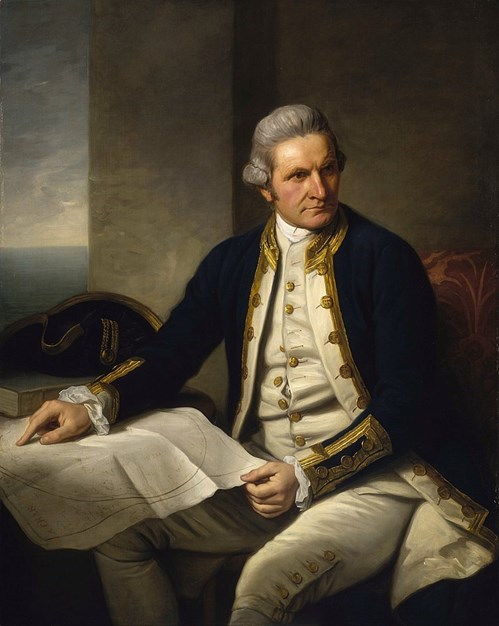 Tento obraz patří k nejznámějším portrétům kapitána Cooka, zachycuje jej v uniformě královského námořnictva a v paruce, která tehdy byla v módě.