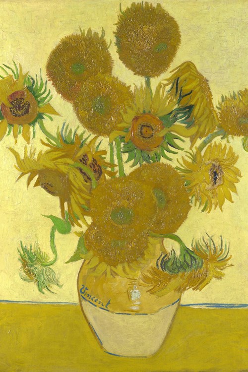 Patnáct slunečnic ve váze (F454), Arles 1888