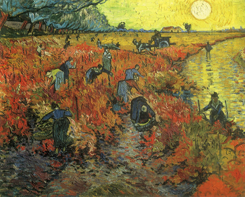 Červená vinice v Arles, V. Gogh 1888