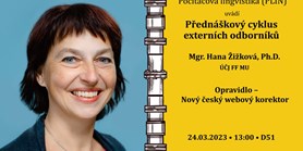 Přednáška: Opravidlo – nový český webový korektor