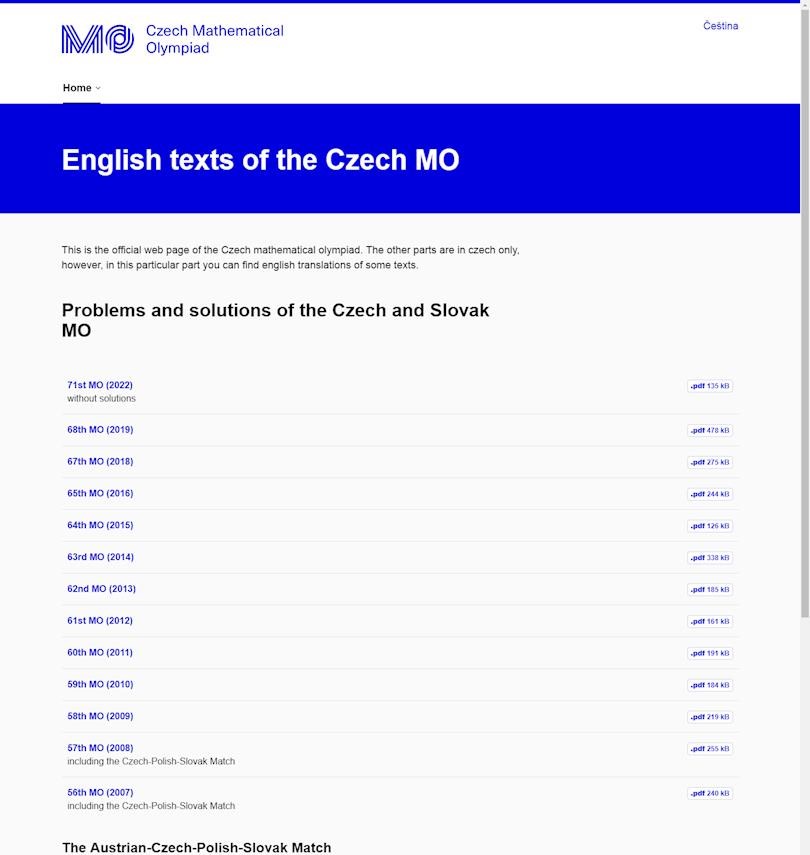 Czech Mathematical Olympiad