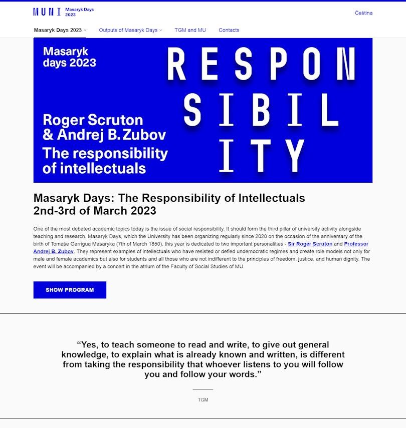 Masaryk Days 2025 | Masaryk university