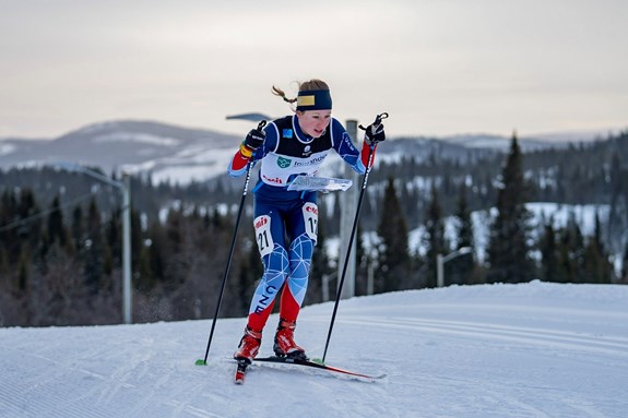 Anežka in this year's U23 world championship race in Norway. Photo archive of Anežka Hlaváčová.