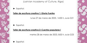 Workshopy tvůrčího psaní s&#160;prof. PhD. Ana León-Manzanero