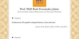 Pozvánka na přednášky: Raúl Fernández Jódar