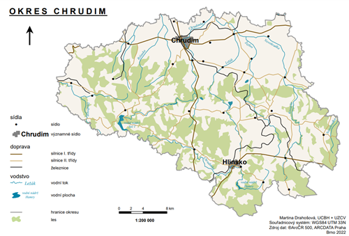 Mapa okresu Chrudim