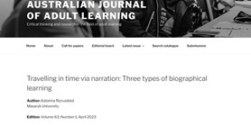 Nová studie v&#160;prestižním časopise Australian Journal of Adult Learning