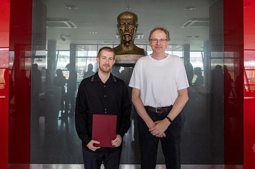 Dr. Martin Piecka and his supervisor Assoc. Prof. Ernst Paunzen