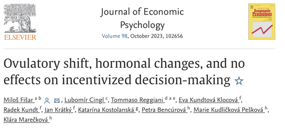 New paper by Fišar et al.