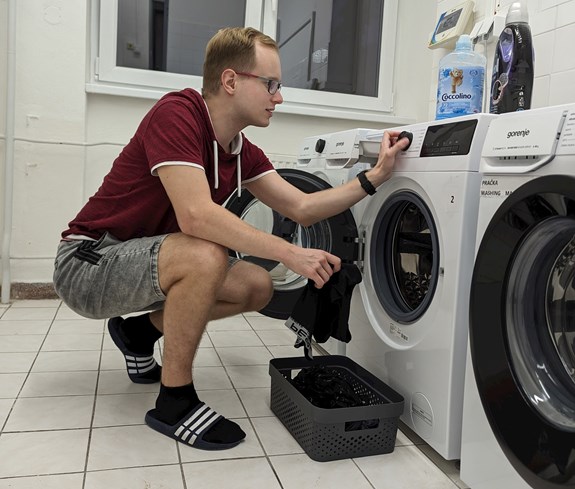 Ve společných prostorách mohou studenti využívat nové pračky. Foto: Archiv studenta