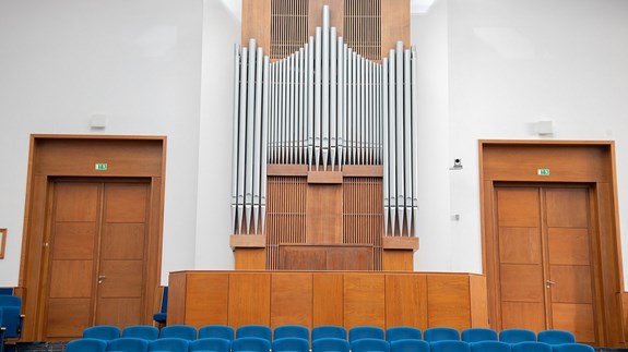 Rekonstruované varhany v aule Karla Engliše - Masarykova univerzita