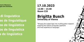 Přednáška z&#160;cyklu jazykových seminářů: Brigitta Busch