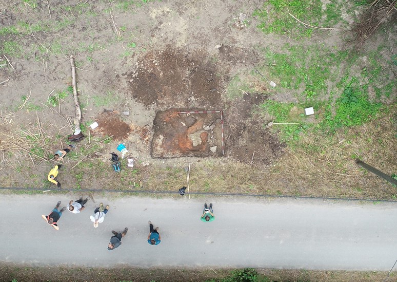 Archeologický průzkum na místě zaniklé lesní sklárny v katastru obce Hutisko-Solanec, 2022. Foto: archiv Daniela Drápaly