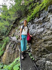 My bachelor student, Bianka Matisová, studying alien species in the Slovak Paradise National Park