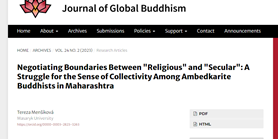 Nový článek zaměřující se na kolektivitu v&#160;sociálním kontextu buddhistů Ámbédkaritů