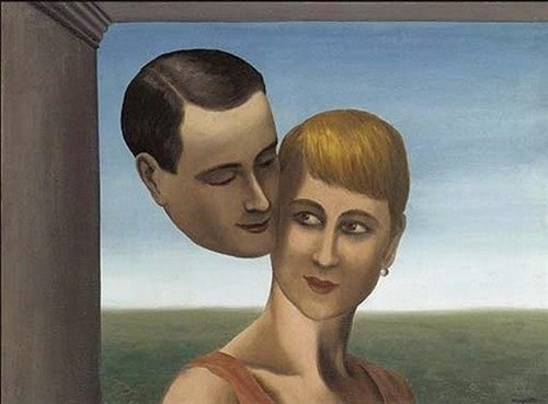 René Magritte, Milenci 3, soukromá sbírka, 1928.
