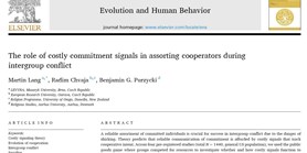 New paper on the role of costly signals during intergroup conflict