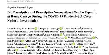 Descriptive norms about gender equality at home were affected by the COVID-19 pandemic 