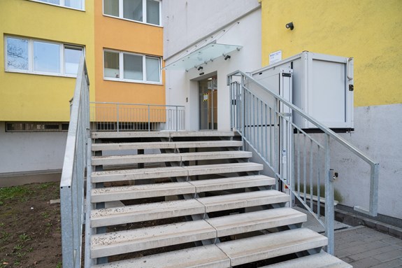 The Bří. Žůrků dormitory has a new step-free access with a ramp. Photo: Tomáš Hájek