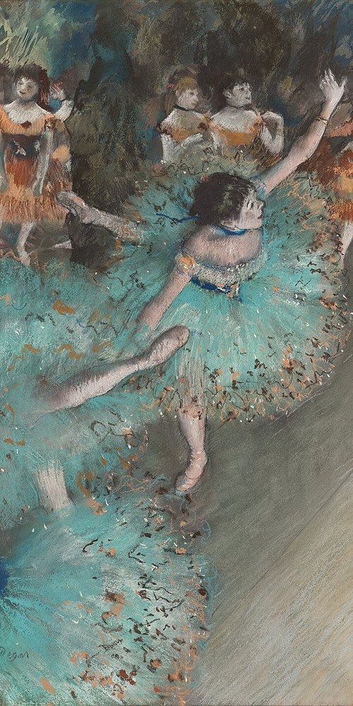 Edgard Degas, Tanečnice v zelené, 1877–1879.