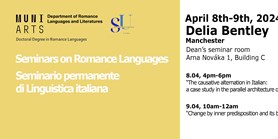 Seminars on Romance Languages: Delia Bentley