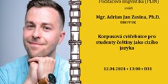 Adrian Jan Zasina: Korpusová cvičebnice pro studenty češtiny jako cizího jazyka