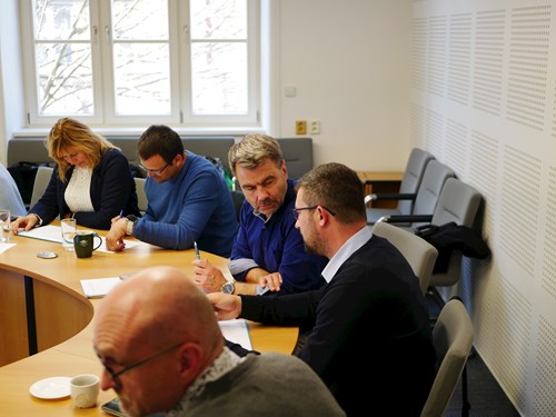Meeting with the directors of the faculty schools. Photo: Tomáš Zajíček/FF MU