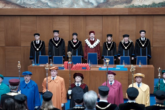 Slavostní obřad Dies academicus se uskutečnil ve Velké aule Karla Engliše. Foto: Martin Indruch