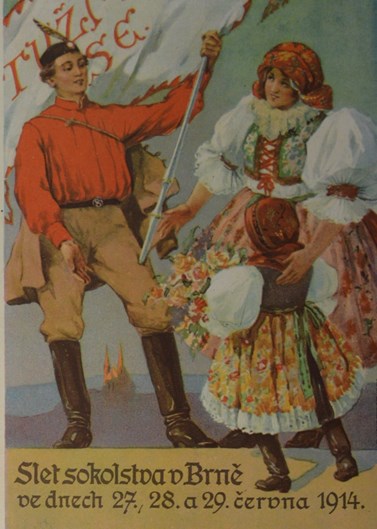 Upoutávka na Slet sokolstva v Brně 1914, MZA, G 106, kart. 274.