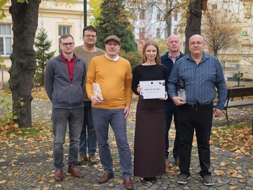 Applied Plasmochemistry group; from the left: Radek Horňák,  Lubomír Prokeš, Jan Čech, Barbora Mayer, David Trunec, Pavel Sťahel