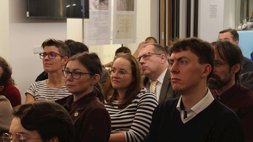 Knihu Martin Wihoda představil v rámci Týdne humanitních věd v Čítárně FF MU. Foto: Viktorie Kozubíková/FF MU