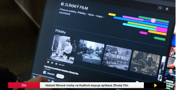 Historii filmové tvorby na Kudlově mapuje aplikace Zlínský film