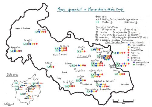 Soutěžní mapa z kategorie mladší