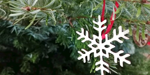 A laser cut snowflake