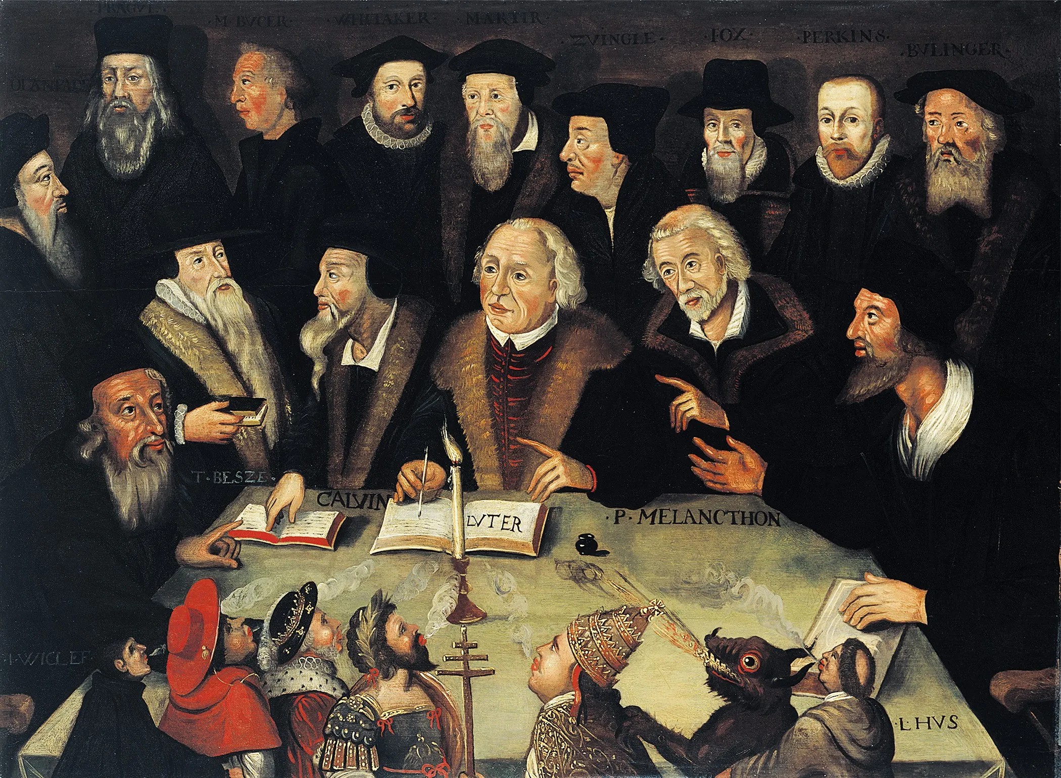 image  Martin Luther in the Circle of Reformers, German School, 1625-1650