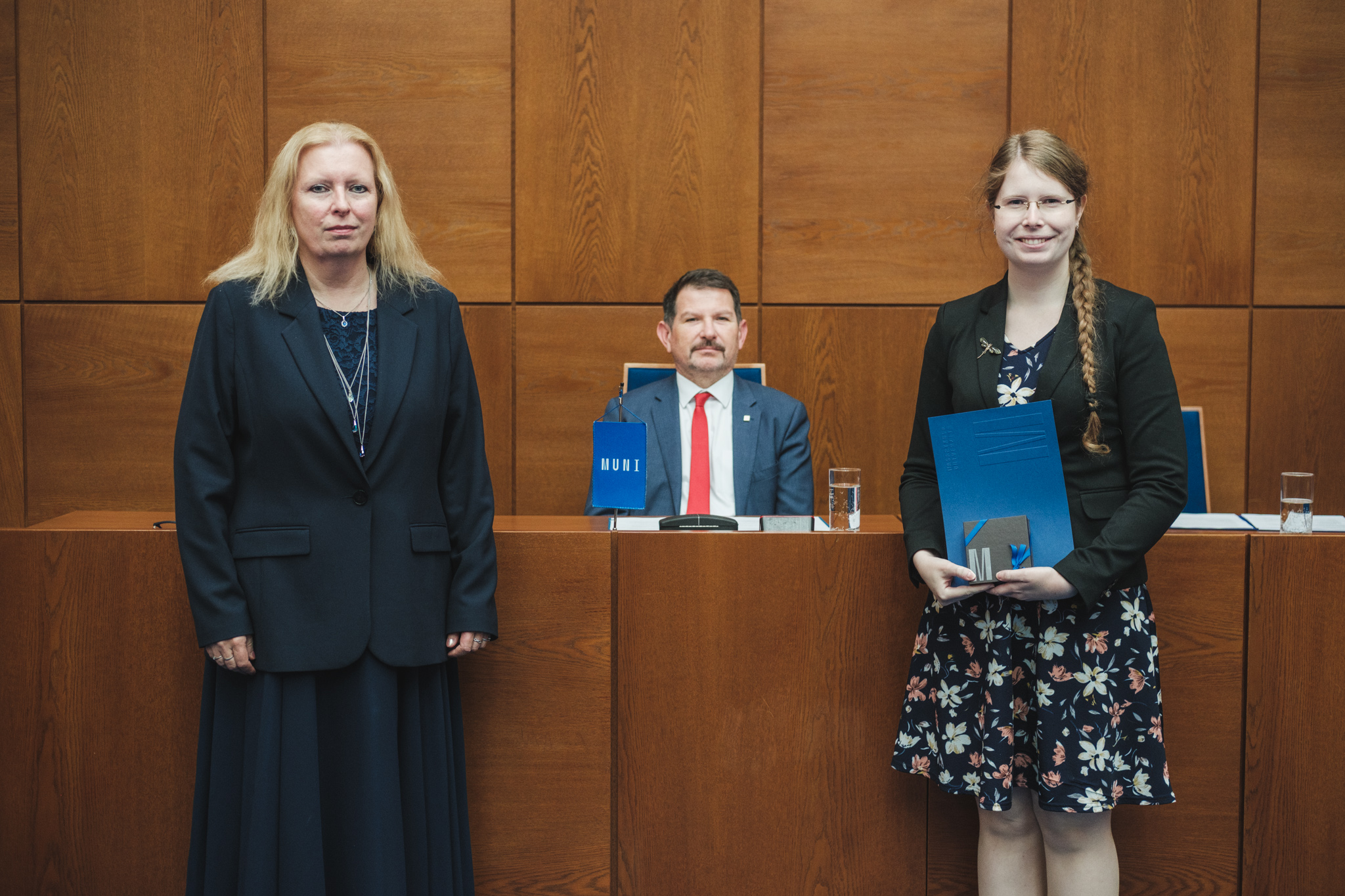 Vice-Rector for Research and Doctoral Studies Šárka Pospíšilová and Lucie Curylová.