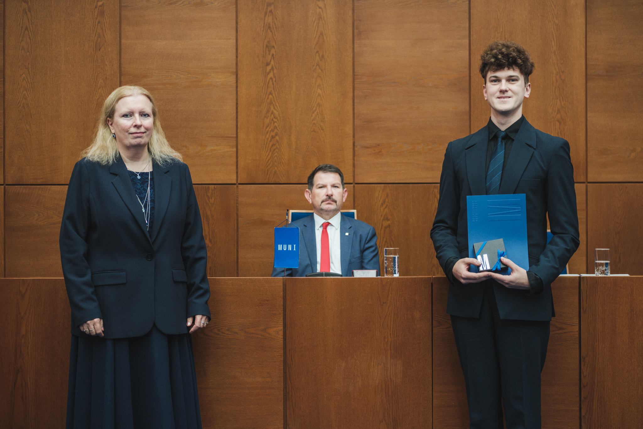 Vice-Rector Šárka Pospíšilová and Matúš Chvojka.