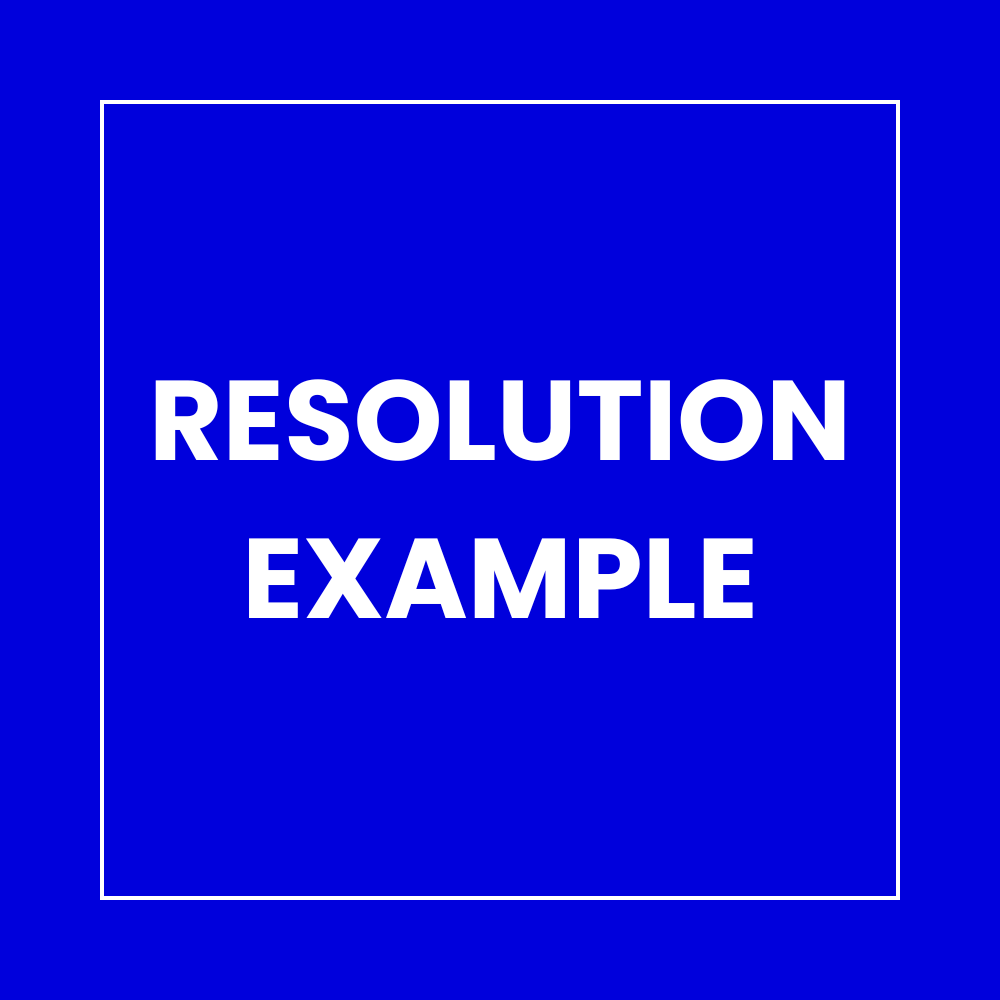 Example Resolution