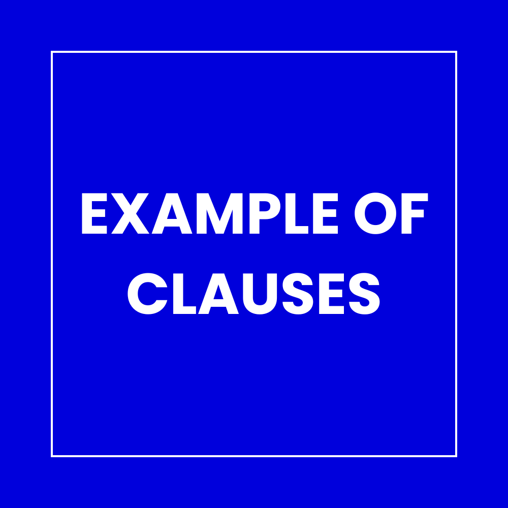 Examples Of Clauses