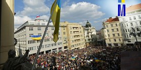 Thousands in Brno protest Russian invasion of Ukraine