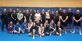 MMA champion Jiří Procházka teaches women self-defence
